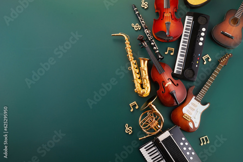Back to music school concept. Music lesson school education concept,