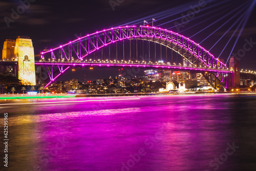 Sydney Vivid Harbour Bridge View photo