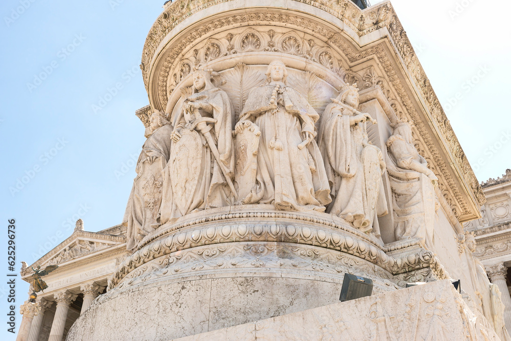Architectural Sceneries of The Victor Emmanuel II National Monument (Altare della Patria) in Rome, Lazio Region, Italy. (Part II)