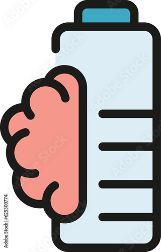 Memory battery icon outline vector. Backup ram. Macro card color flat