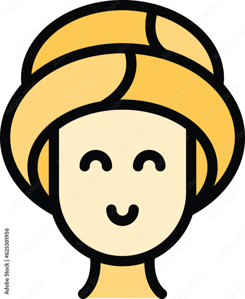 Fototapeta premium Parlor client icon outline vector. Beauty salon. Spa care color flat