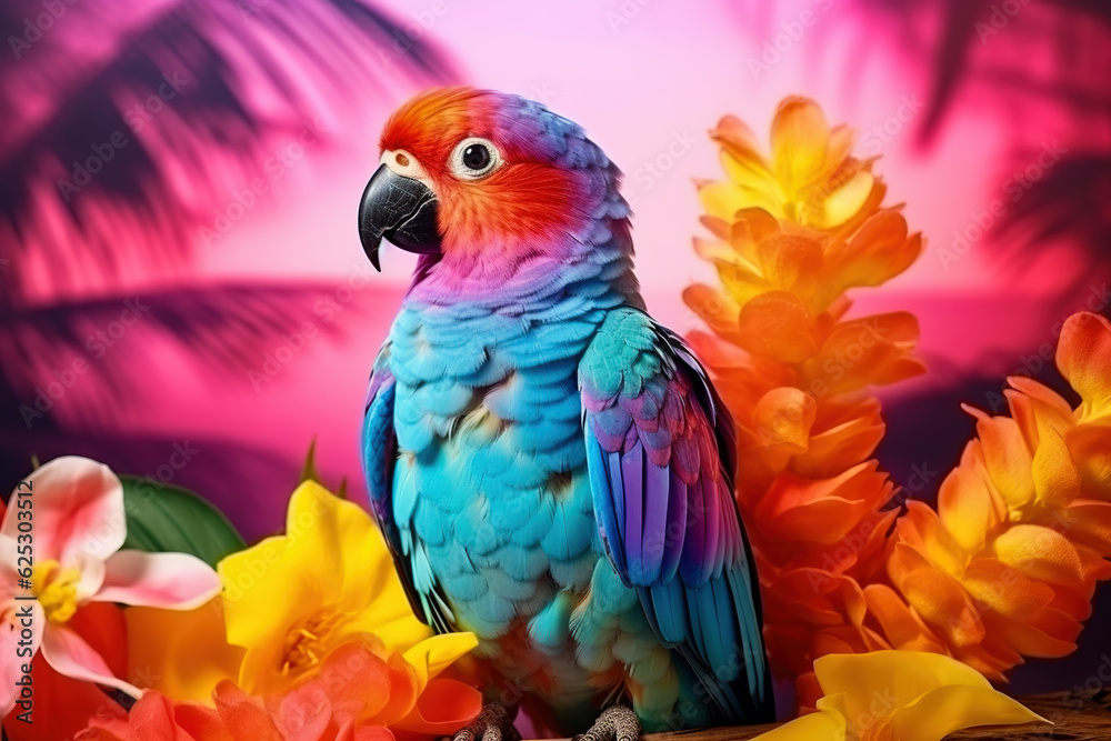 Close up of colorful parrot