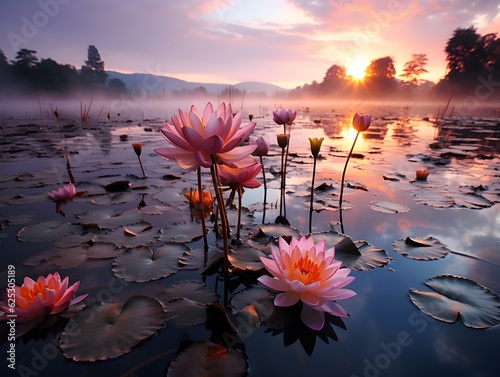 Die Reinheit der Lotosblumen: Symbole der Vollkommenheit photo