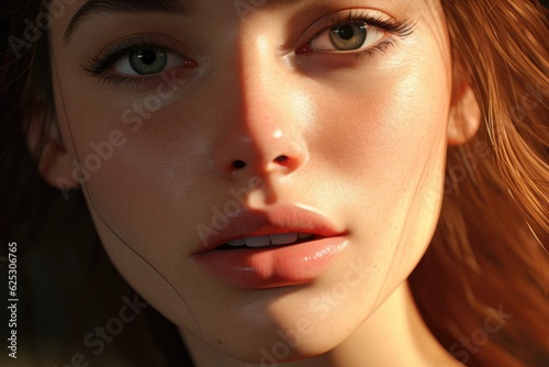 a close up of a woman