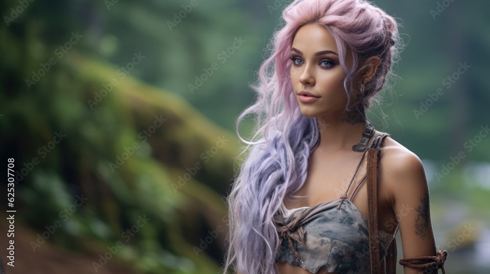 Naklejka premium a woman with long hair