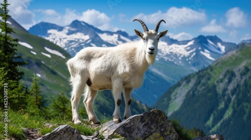 a goat standing on a rock © sam