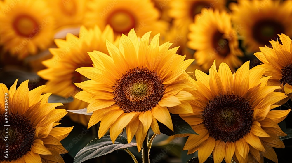 a group of sunflowers a group of sunflowers