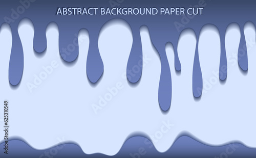 Abstract background, lines and waves in paper cut style, paint flowing on the wall, trendy color Persian jewel