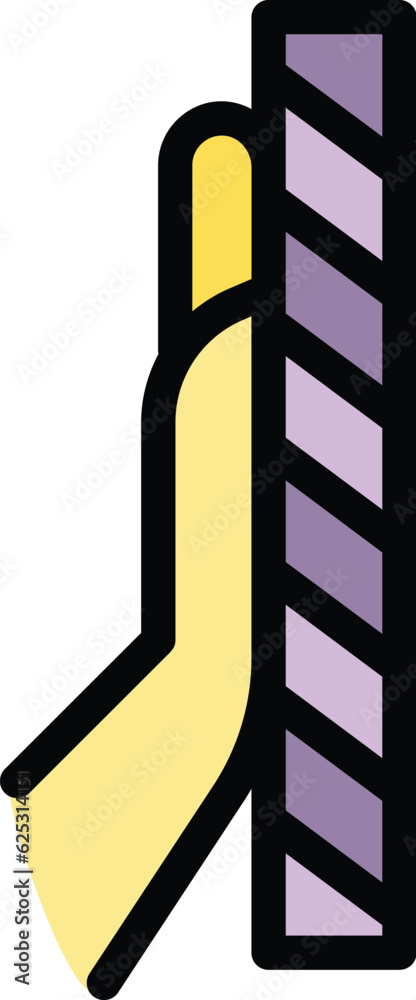 Palm scanning icon outline vector. Scan recognition. Hand id color flat Palm scanning icon outline vector. Scan recognition. Hand id color flat