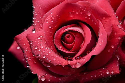 red rose with water drop