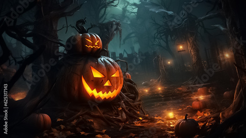 halloween pumpkin on a halloween