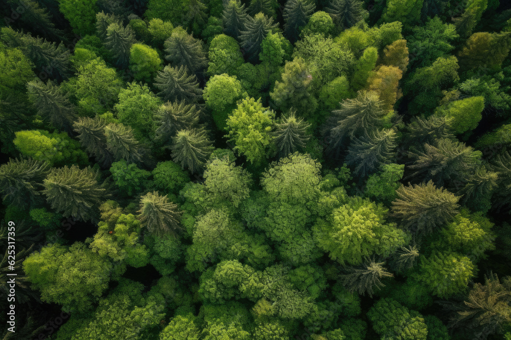 Treetops, overhead view