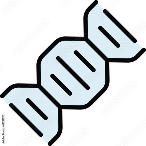 Lab dna icon outline vector. Science laboratory. Chemistry test color flat
