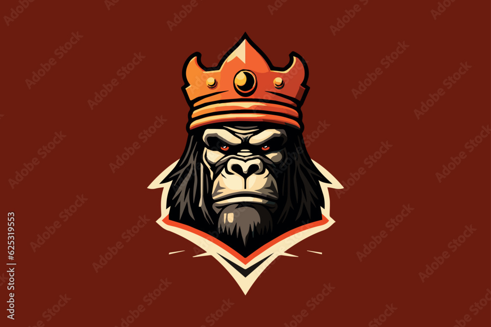 King Kong Head Mascot Logo Template