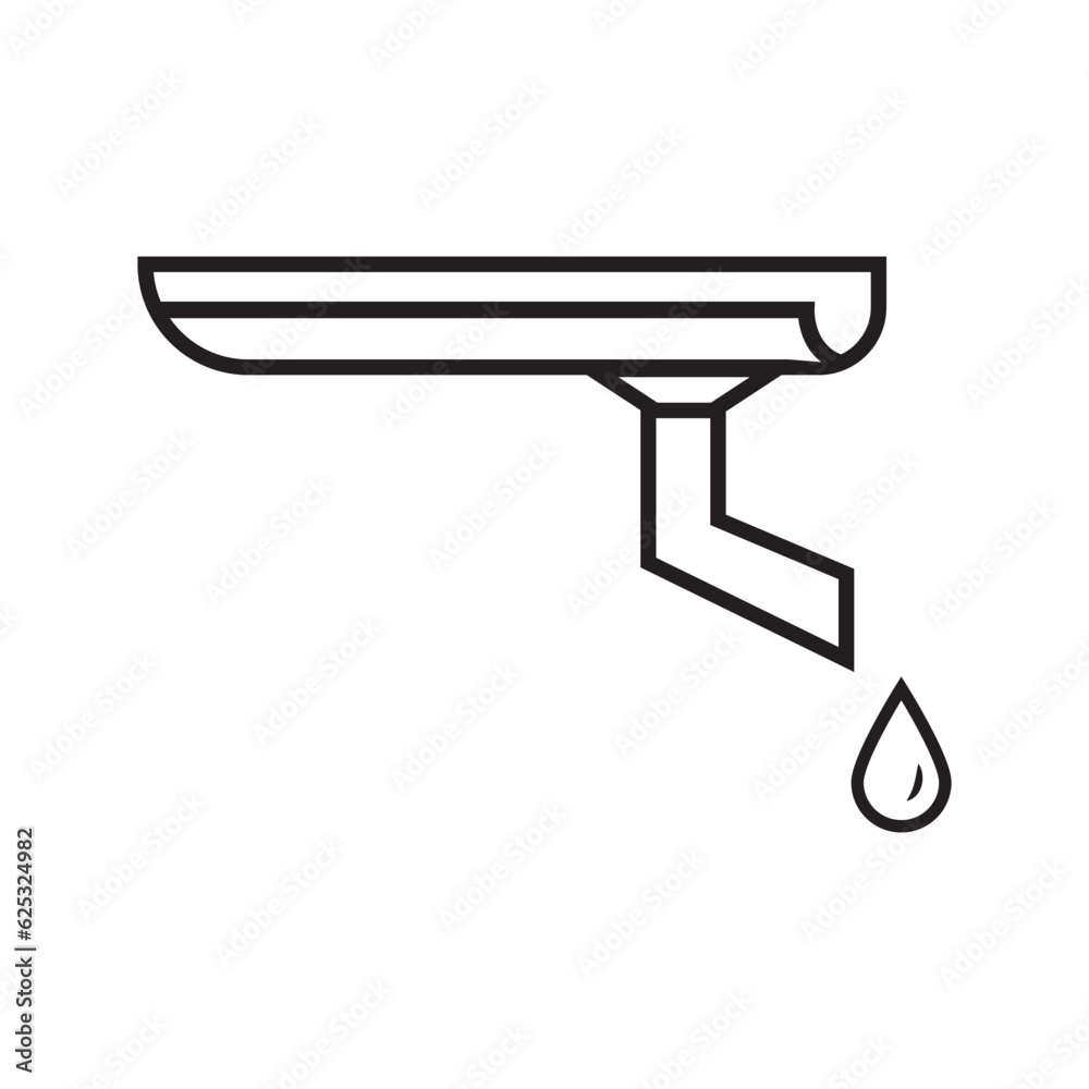water gutters icon logo vector design template water gutters icon logo vector design template