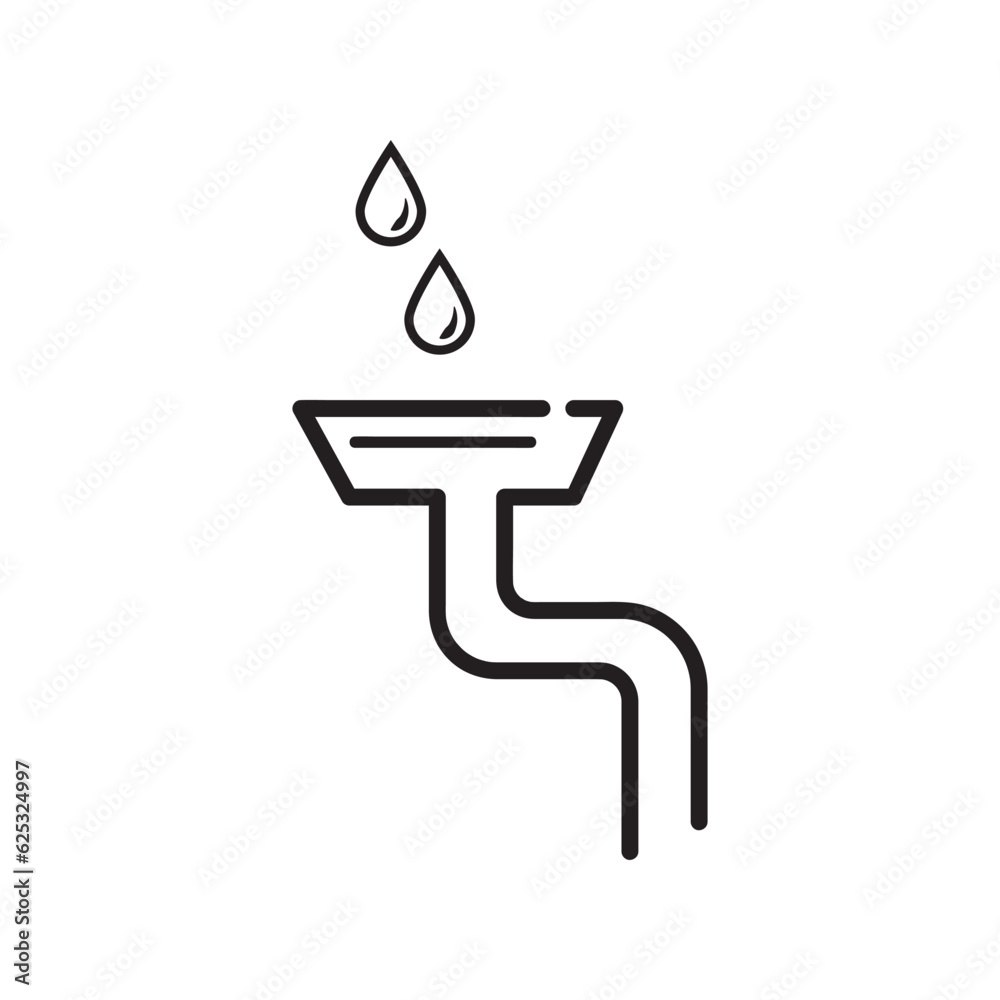 water gutters icon logo vector design template water gutters icon logo vector design template