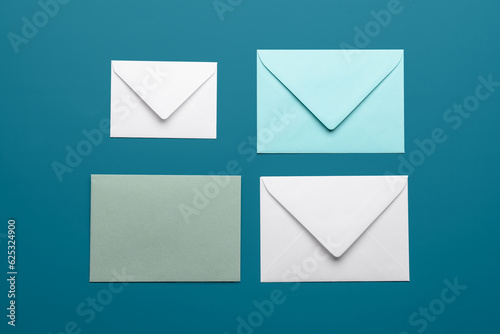 Four assorted envelopes on ...