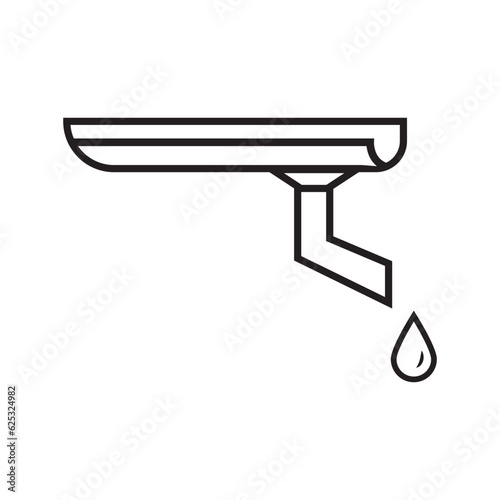 water gutters icon logo vector design template