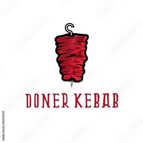 doner kebab simple vector illustration