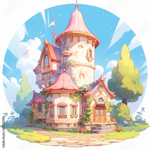 Fantastic Fairy House. High quality illustration