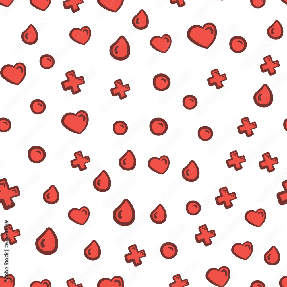 Seamless medical pattern isolated on white background. Vector illustration Seamless medical pattern isolated on white background. Vector illustration