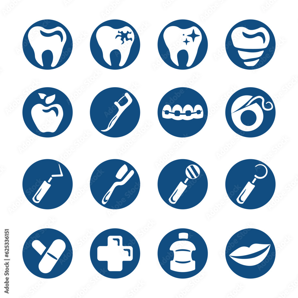 Dental elements editable stroke pictogram and minimal icon set. Collection of icons. Simple vector illustration Dental elements editable stroke pictogram and minimal icon set. Collection of icons. Simple vector illustration