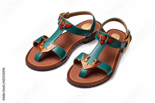 Lika - Papua New Guinea - Traditional sandals made from plant fibers and animal skin (Generative AI)