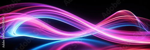Abstract Neon background Glowing dynamic lines. abstract futuristic background with pink blue glowing neon moving high speed wave lines and bokeh lights. Data transfer concept. Made With Generative AI