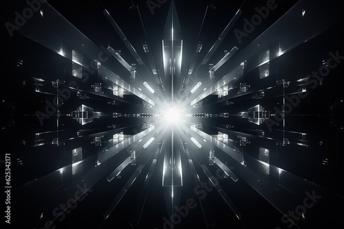 Electric Fusion Geometric patterns,Symmetrical, Precise, Orderly, Intricate, Harmonious