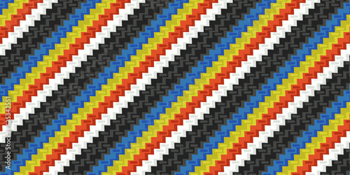 Diagonal multi-colored step ladder.  For printing and applying to any surface. Colored, puzzle-like stepped pattern running diagonally.