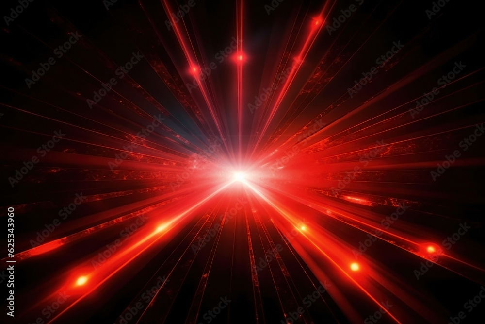 glowing red light flair