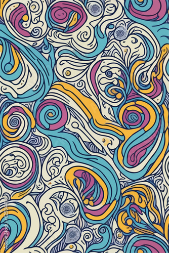 Abstract Vintage Swirl Patterns Collection
