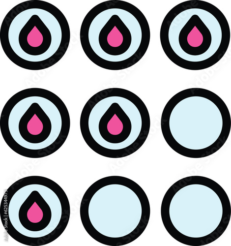 Menstrual period icon outline vector. Woman menstruation. Cycle calendar color flat