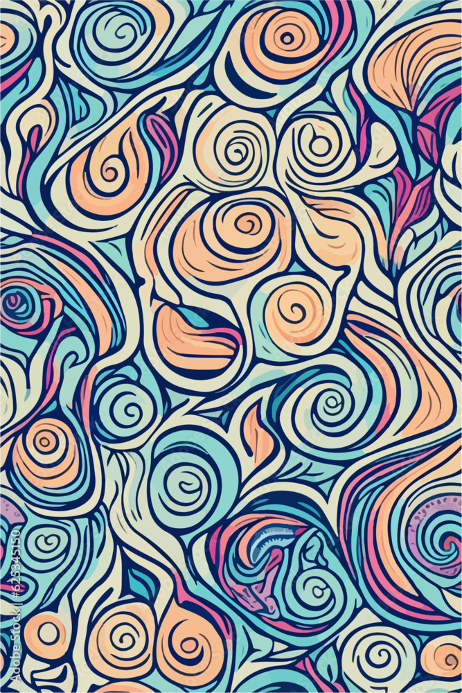 Floral Swirl Pattern Illustration