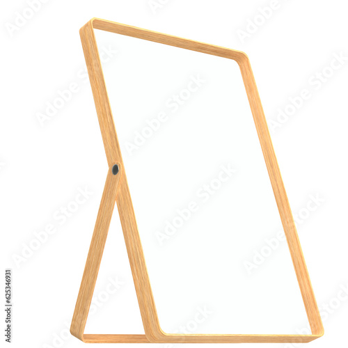 3D rendering illustration of a table mirror