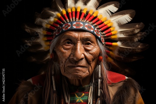 The chief of the Apache Indians is a native American man. The concept of Columbus day and the discovery of America