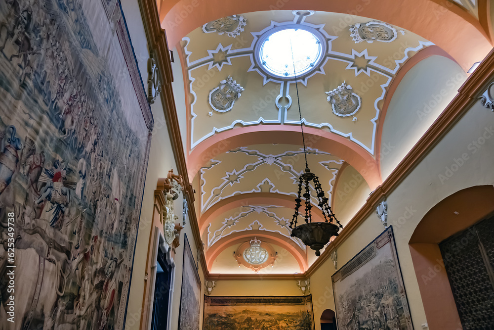 LONG GATHERED PANEL DRESS THE ARCHITECTS OF ALCÁZAR