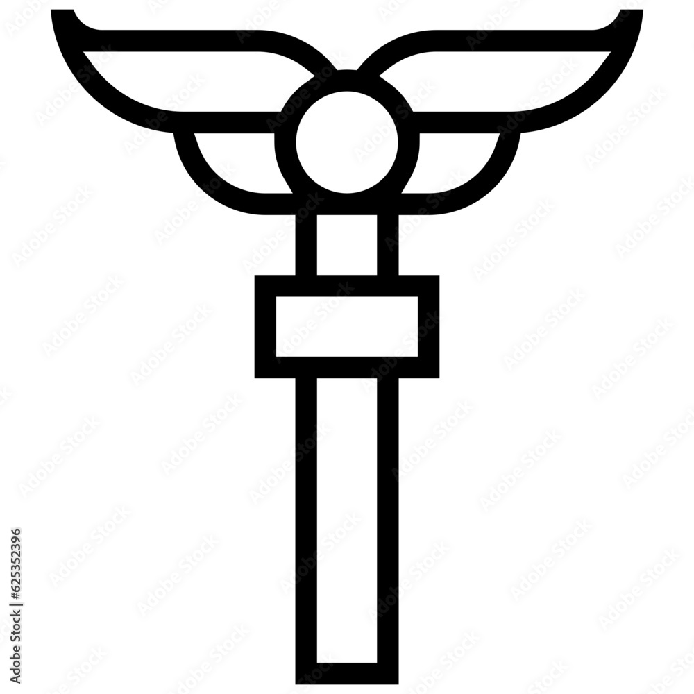 scepter icon. A single symbol with an outline style