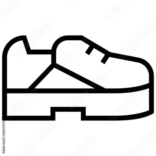 shoe icon. A single symbol with an outline style