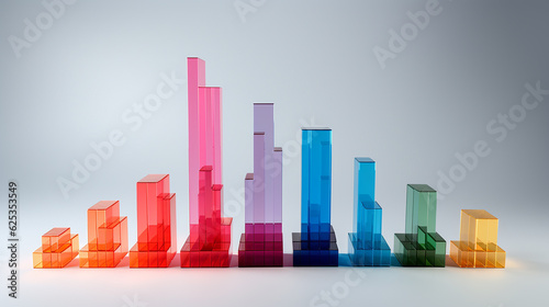 3D bar graph showing business