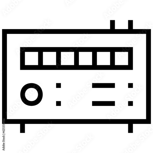 spectrometer icon. A single symbol with an outline style photo