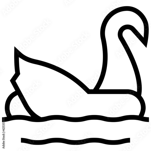 swan icon. A single symbol with an outline style
