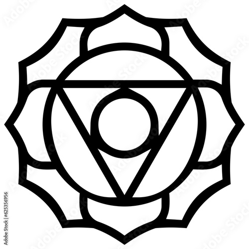 vishuddha icon. A single symbol with an outline style photo