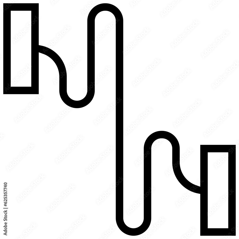 wire icon. A single symbol with an outline style