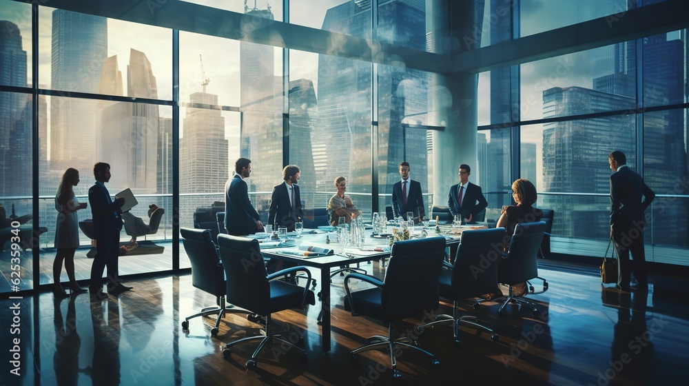 Business People Meeting Seminar Corporate Office with generative ai Business People Meeting Seminar Corporate Office with generative ai