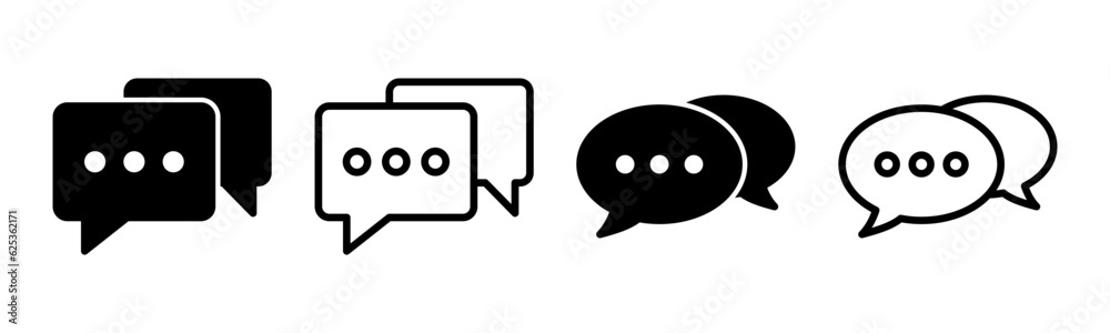 Chat icon set illustration. speech bubble sign and symbol. comment icon. message Chat icon set illustration. speech bubble sign and symbol. comment icon. message