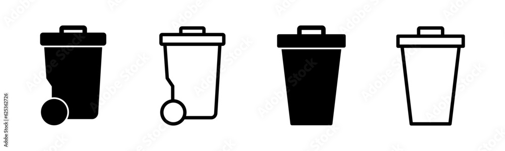 Trash icon set illustration. trash can icon. delete sign and symbol. Trash icon set illustration. trash can icon. delete sign and symbol.