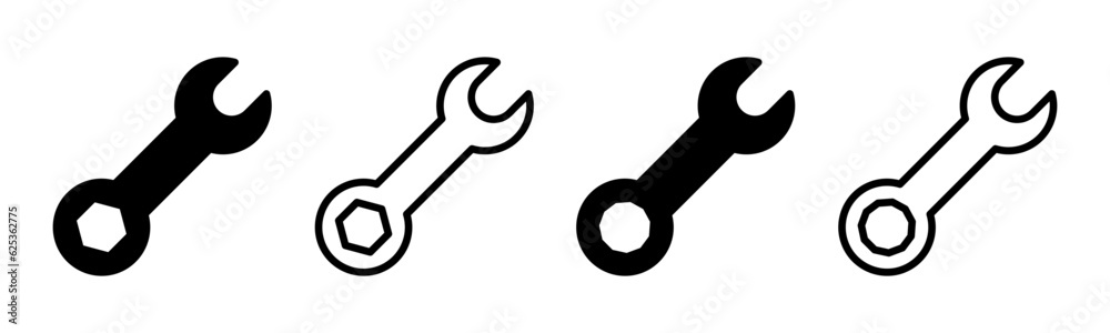 Wrench icon set illustration. repair icon. tools sign and symbol Wrench icon set illustration. repair icon. tools sign and symbol