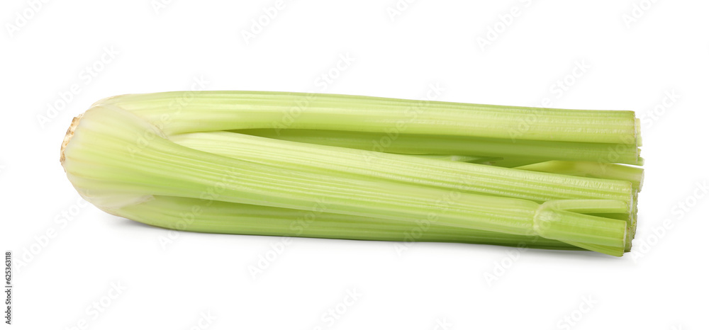 Fresh ripe green celery isolated on white Fresh ripe green celery isolated on white
