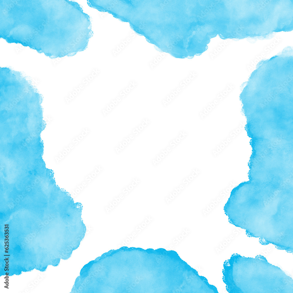 Blue Abstract Watercolor Shapes